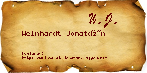Weinhardt Jonatán névjegykártya